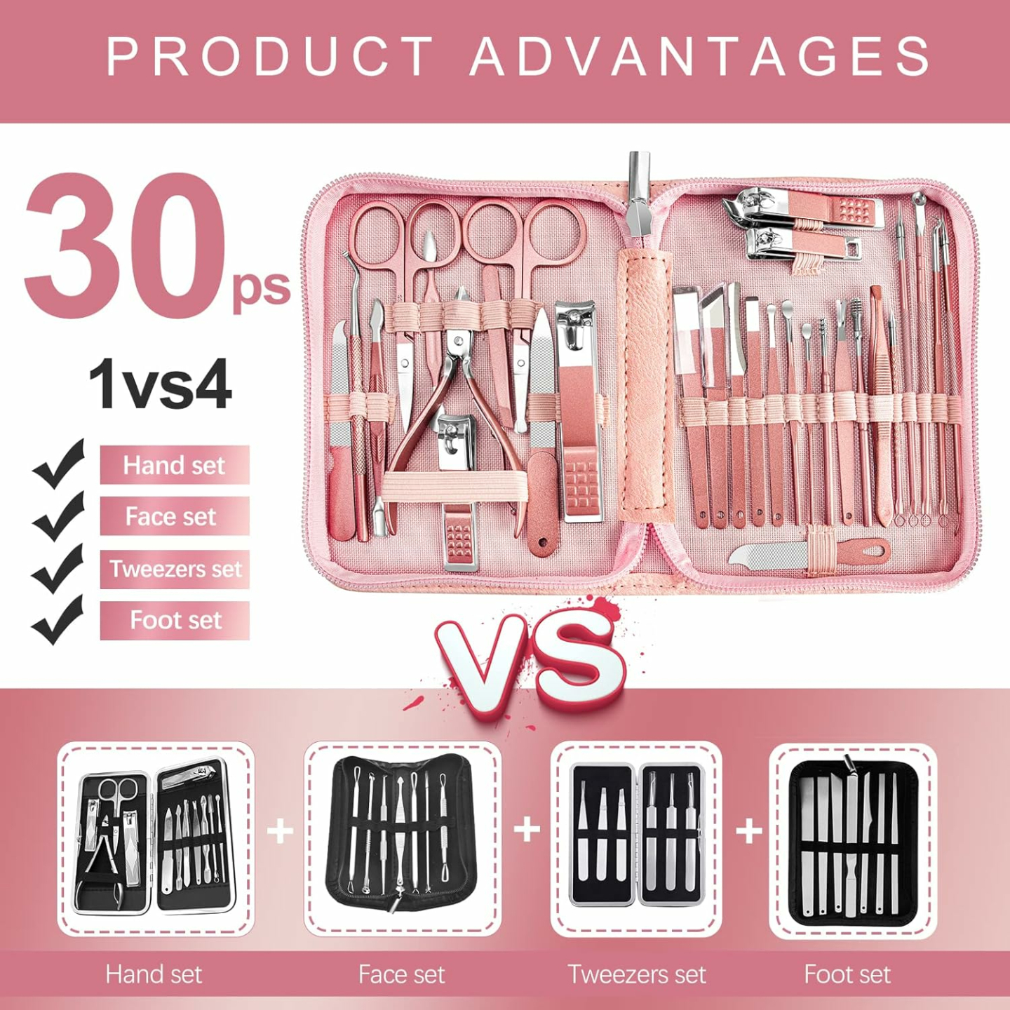 30-in-1 REDFLOW Manicure Set for Perfect Nails