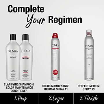 Kenra Clarifying Shampoo | Deep Cleansing | Color-Safe Formula | Removes Dulling Deposits & Product Build Up | Brightens Highlighted, Bleached, or Gray Hair | All Hair Types | 10.1 fl. Oz