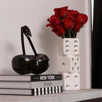 Unique Triple Dice Vase for Funky Home Decor