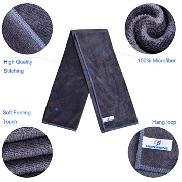 HOPESHINE Microfiber Gym Towels Ultra-Soft Compact 3-Pack