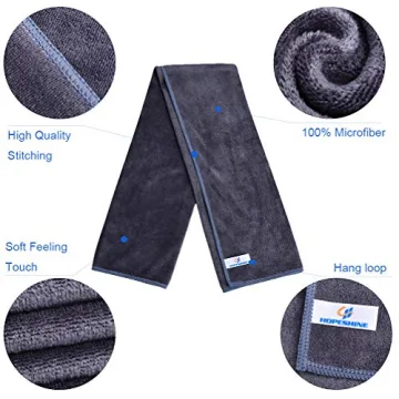 HOPESHINE Microfiber Gym Towels Ultra-Soft Compact 3-Pack