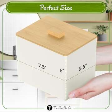 The Flow Box Co. Elegant Feminine Care Product Organizer | Eco-Friendly Bathroom Storage