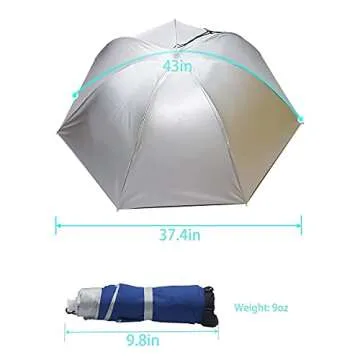 Bocampty 37" Umbrella Hat for Sun Protection Outdoor