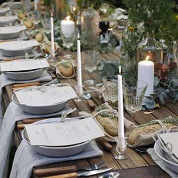 Hosley Set of 96 Glass Taper Candle Holders 2.5 Inches High Ideal Gift for Weddings Party Favor Reiki Meditation O3