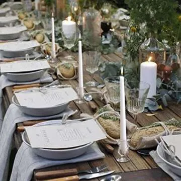 Hosley Set of 96 Glass Taper Candle Holders 2.5 Inches High Ideal Gift for Weddings Party Favor Reiki Meditation O3