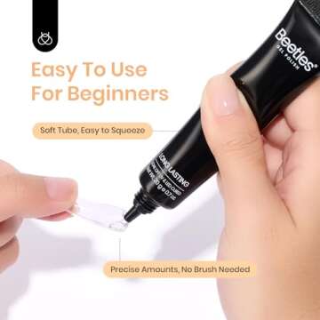 Beetles Gel X Nail Glue Gel 20g Solid Nail Glue Gel, 3 in 1 Soft Nail Tips Glue Gel Super Strong for Acrylic Nails Extension Fake Nails Art Rhinestone Glue Gel Uv Soak Off Nail Gel Long Lasting