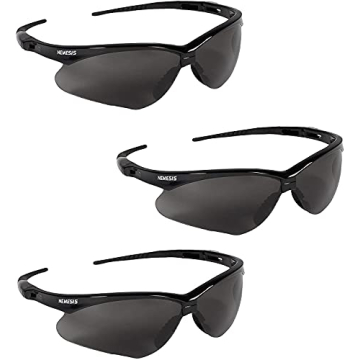 Kleenguard V30 Nemesis Safety Glasses - 3 Pairs w/ Anti-Fog Smoke Lens