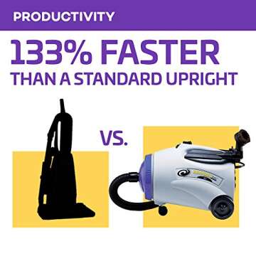 ProTeam Commercial Canister Vacuum Cleaner, RunningVac Canister Vacuum Cleaner with Xover Multi-Surface Telescoping Wand Tool Kit, 10 Quart, Corded