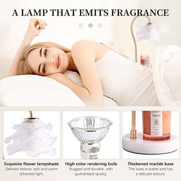 Cihely Candle Warmer Lamp, Scented Candle Warmer Light Compatible with Small&Large Size Jar Candles Adjustable Small Warm Light with 2pcs 50 Watt Light Bulbs