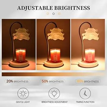 Cihely Candle Warmer Lamp, Scented Candle Warmer Light Compatible with Small&Large Size Jar Candles Adjustable Small Warm Light with 2pcs 50 Watt Light Bulbs