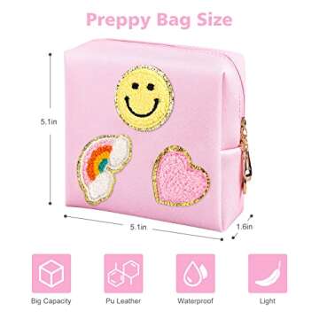 airogym Period Bag for Women, Sanitary Napkin Storage Bag, Functional PU Leather Sanitary Pad Bags f...