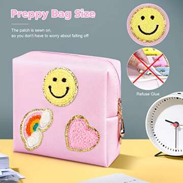 airogym Period Bag for Women, Sanitary Napkin Storage Bag, Functional PU Leather Sanitary Pad Bags for Panty Liners, Tampons, Menstrual Cup Pouches, Sanitary Pads Organizer with Zipper