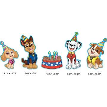 Paw Patrol Birthday Yard Signs with Metal Stakes, 18" Characters