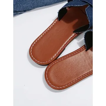 GORGLITTER Women's Denim Sandals for Ultimate Comfort