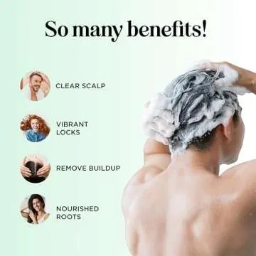 Clarifying Shampoo for Oily Hair and Scalp - Deep Cleansing Shampoo Build Up Remover with Rosemary Oil - Degrease Shampoo for Greasy Hair & Scalp - Vegan Color Safe Sulfate & Paraben Free (16 Fl Oz)