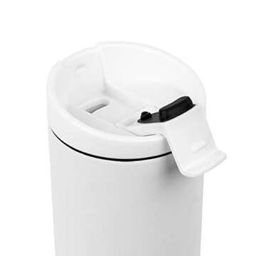 MiiR, Insulated Travel Tumbler with Locking Flip Travel Lid for Coffee or Tea, White, 12 Oz