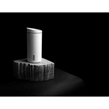 MiiR, Insulated Travel Tumbler with Locking Flip Travel Lid for Coffee or Tea, White, 12 Oz