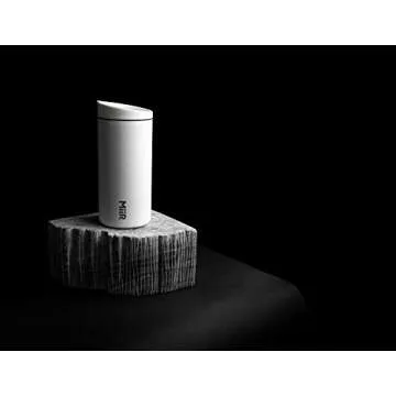 MiiR, Insulated Travel Tumbler with Locking Flip Travel Lid for Coffee or Tea, White, 12 Oz