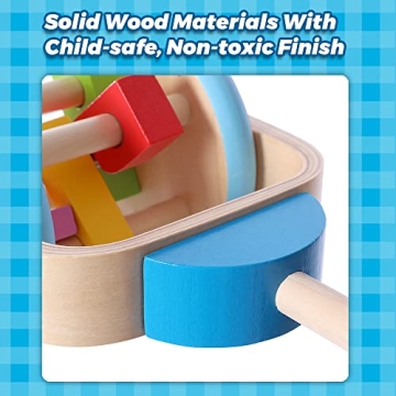 Hape Wooden Push and Pull Lawn Mower for Toddlers