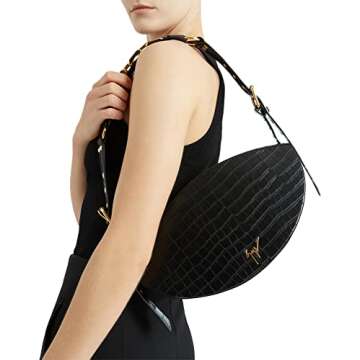 Giuseppe Zanotti, Mireille Shoulder Bag, One Size, Black