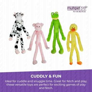 Multipet Swingin' Slevin Cow - Plush Dog Toy with Squeakers