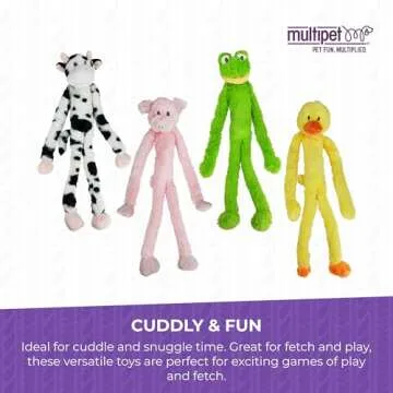 Multipet Swingin' Slevin Cow - Plush Dog Toy with Squeakers