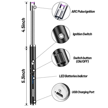 VEHHE Rechargeable Arc Lighter for Safe Lighting at Home