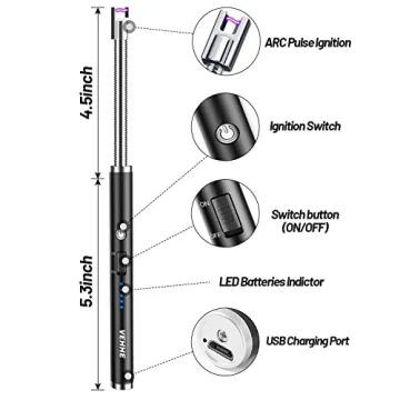 VEHHE Rechargeable Arc Lighter for Safe Lighting at Home