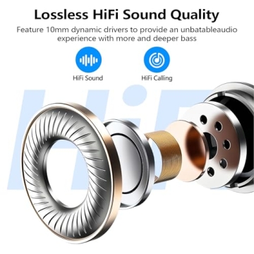 Kurdene Bluetooth 5.3 Wireless Earbuds with Deep Bass