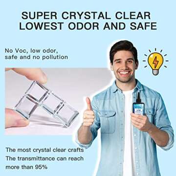 JDiction UV Resin, Upgrade 300g Low Viscosity Hard Thin UV Resin with Super Crystal Clear Resin Kit ...