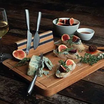 BOSKA Friends Cheese Board & Knife Set, 13.5" x 10", Natural