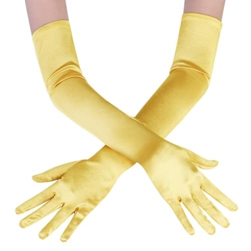 Women's Long Opera Satin Gloves Stretch Elbow 22" Evening Prom Party Wedding Bridal Cosplay Hallowee...