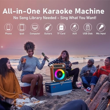 Karaoke Machine with 2 Wireless Microphones - Ultimate Party Fun!