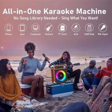 Karaoke Machine with 2 Wireless Microphones - Ultimate Party Fun!