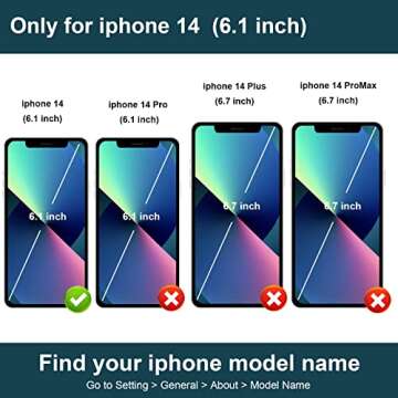 Folosu Compatible with iPhone 14 Case Wallet with Card Holder, 360°Rotation Finger Ring Holder Kick...