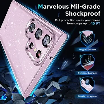 Simtect Glitter Clear Case for Samsung Galaxy S23 Ultra