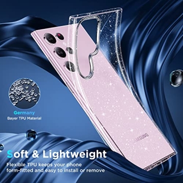 Simtect Glitter Clear Case for Samsung Galaxy S23 Ultra