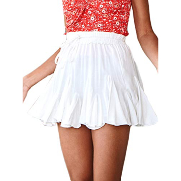 Justalwart Women's High Waist Ruffle Mini Skirt Sale