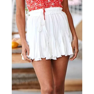 Justalwart Women's High Waist Ruffle Mini Skirt Sale
