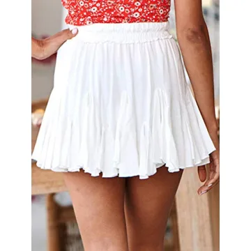 Justalwart Women's High Waist Ruffle Mini Skirt Sale