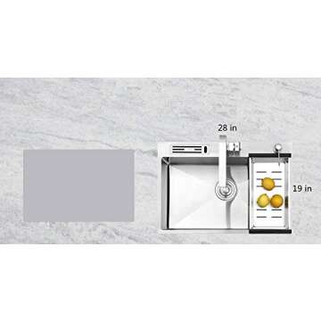 EPHome Extra Large Multipurpose Silicone Nonstick Pastry Mat, Heat Resistant Nonskid Table Mat, Coun...