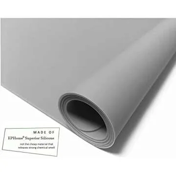 EPHome Extra Large Multipurpose Silicone Nonstick Pastry Mat, Heat Resistant Nonskid Table Mat, Countertop Protector, 23.6''x15.75'' (XL, Gray)