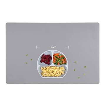 EPHome Extra Large Multipurpose Silicone Nonstick Pastry Mat, Heat Resistant Nonskid Table Mat, Countertop Protector, 23.6''x15.75'' (XL, Gray)