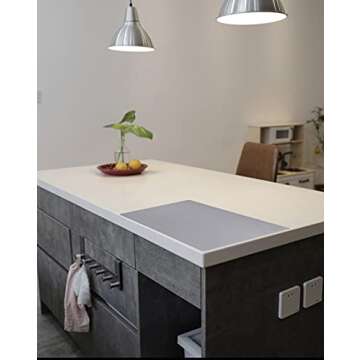 EPHome Extra Large Multipurpose Silicone Nonstick Pastry Mat, Heat Resistant Nonskid Table Mat, Countertop Protector, 23.6''x15.75'' (XL, Gray)