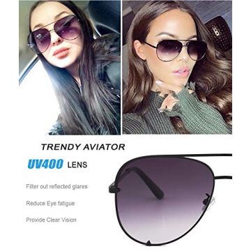 Shop EYERNO Mirrored Aviator Sunglasses for UV Protection