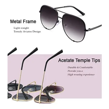 Shop EYERNO Mirrored Aviator Sunglasses for UV Protection