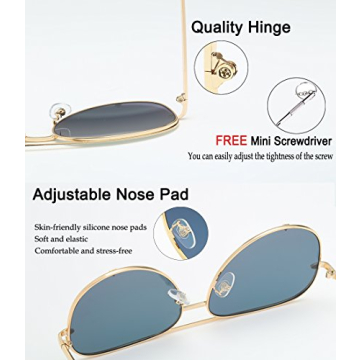Shop EYERNO Mirrored Aviator Sunglasses for UV Protection