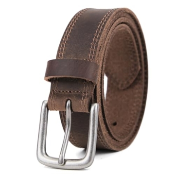 VATAN Men's Genuine Leather Belt - Durable, Stylish & Handmade with Gift Box
