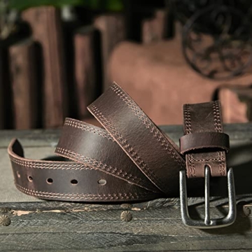 VATAN Mens Genuine Leather Belt Stylish Durable Handmade