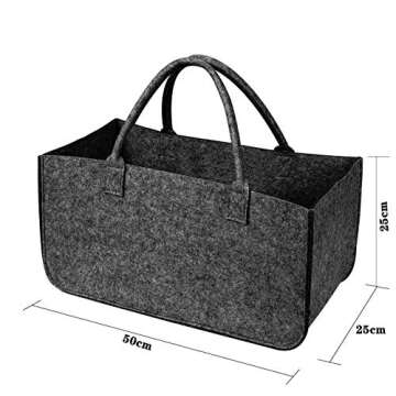 GUOZI Storage Basket, [2 Pack] Collapsible Felt Storage Bins with Handles, Large Laundry Basket Stor...